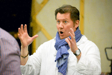 Simon directing a play